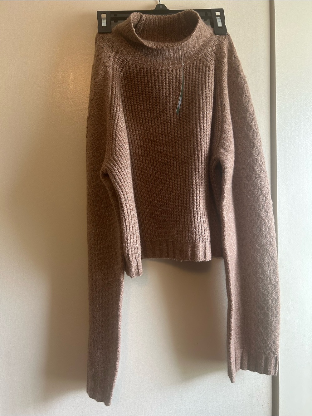 wild fable Cozy Turtleneck cropped Sweater in  Brown